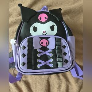 Hello Kitty Kuromi mini backpack 10.5" faux leather By SANRIO NWT